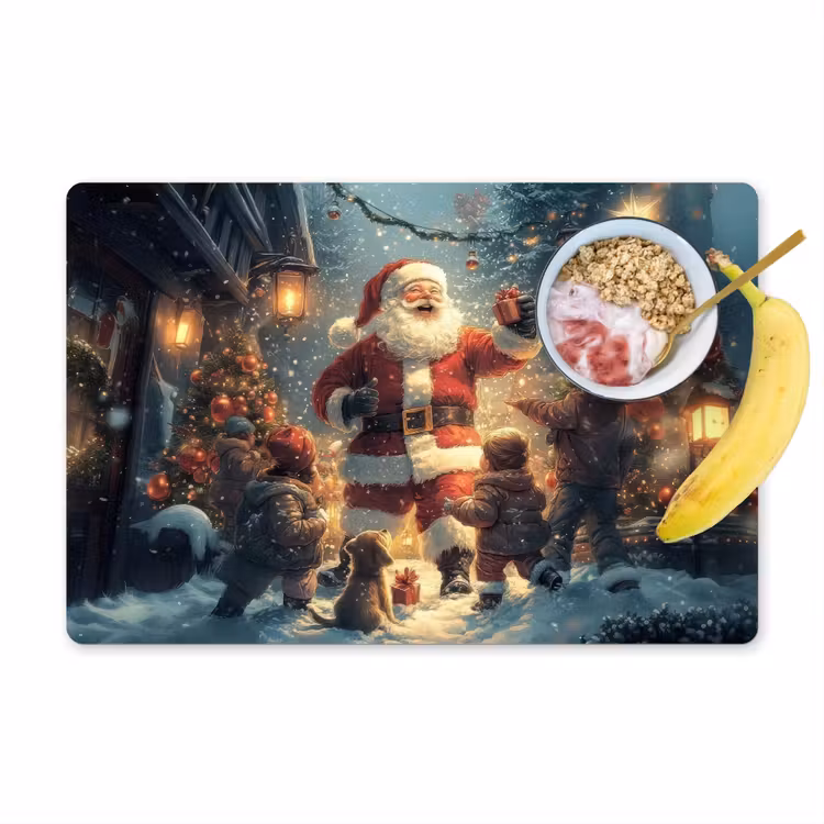 Tischset - Weihnachtsstimmung - Schnee - Farbenfroh — 1