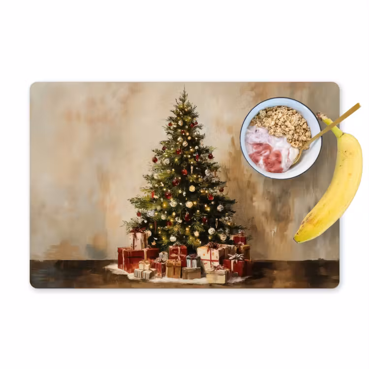 Tischset - Weihnachtsbaum - Geschmückt - Farbenfroh — 1