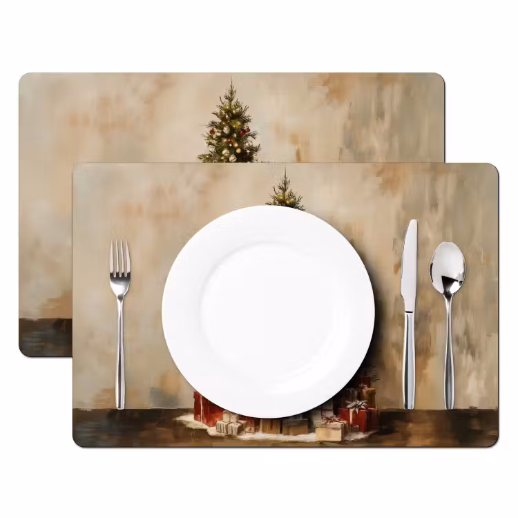 Tischset - Weihnachtsbaum - Geschmückt - Farbenfroh — 2