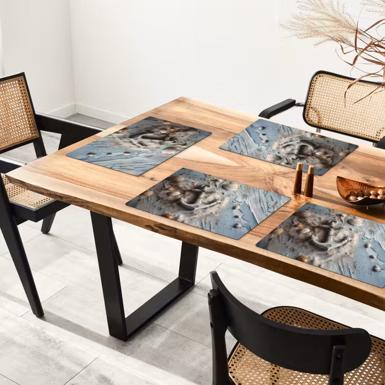Tischset - Anker - Holz - Muscheln - Sand — 4