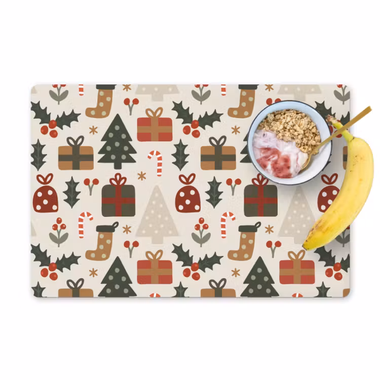 Tischset - Illustration - Weihnachtsfiguren - Beige — 1