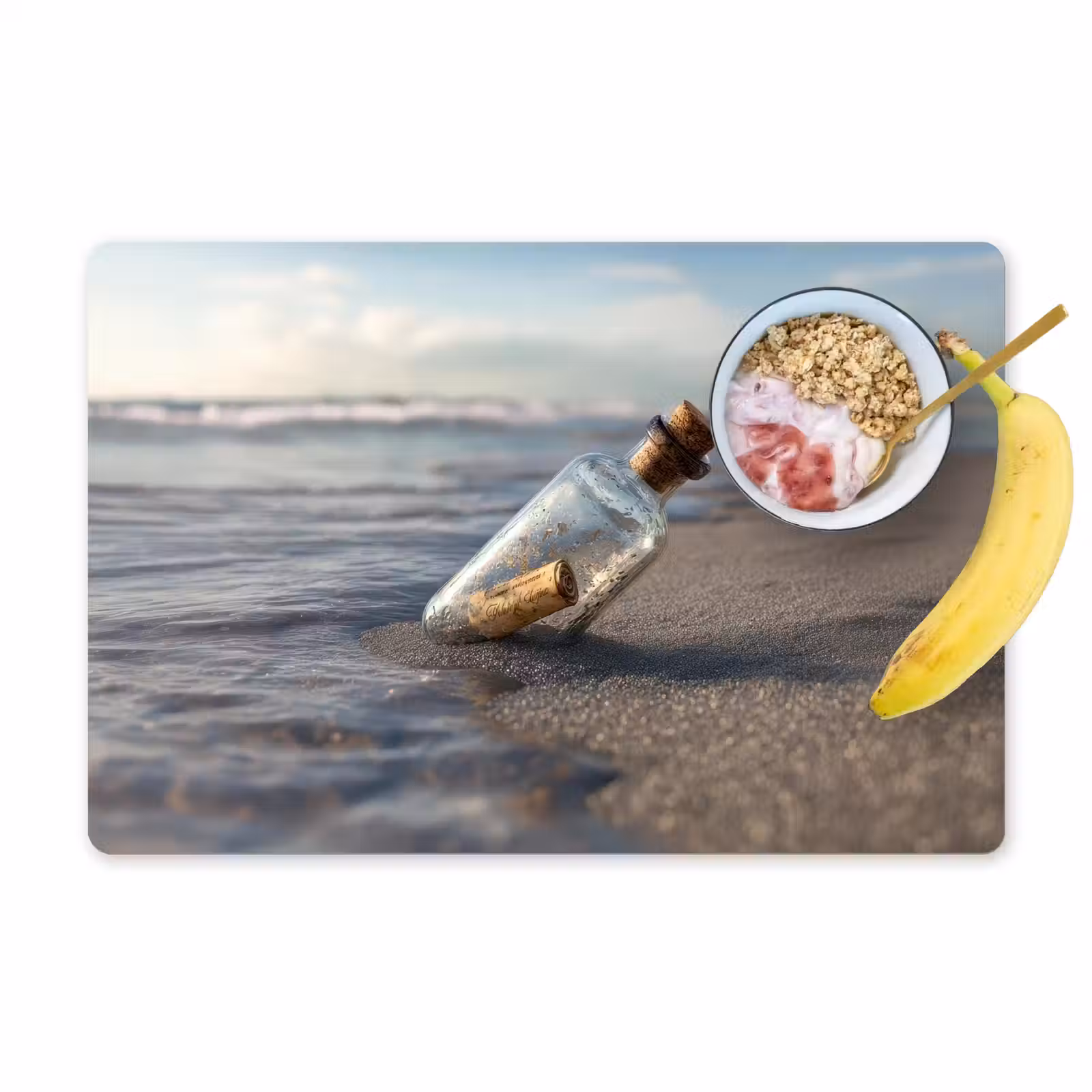 Tischset - Glasflasche - Post - Meer - Sand — 1