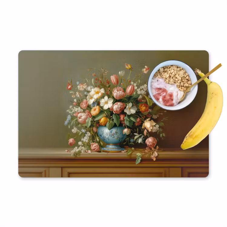 Tischset - Vase - Pastell - Farben - Blumen — 1