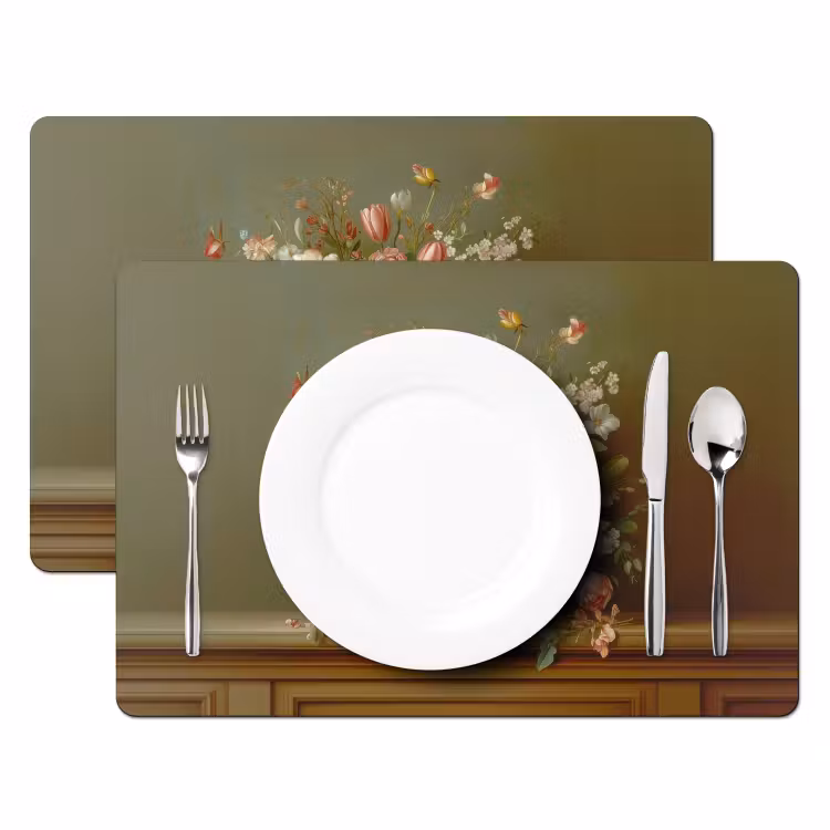 Tischset - Vase - Pastell - Farben - Blumen — 2