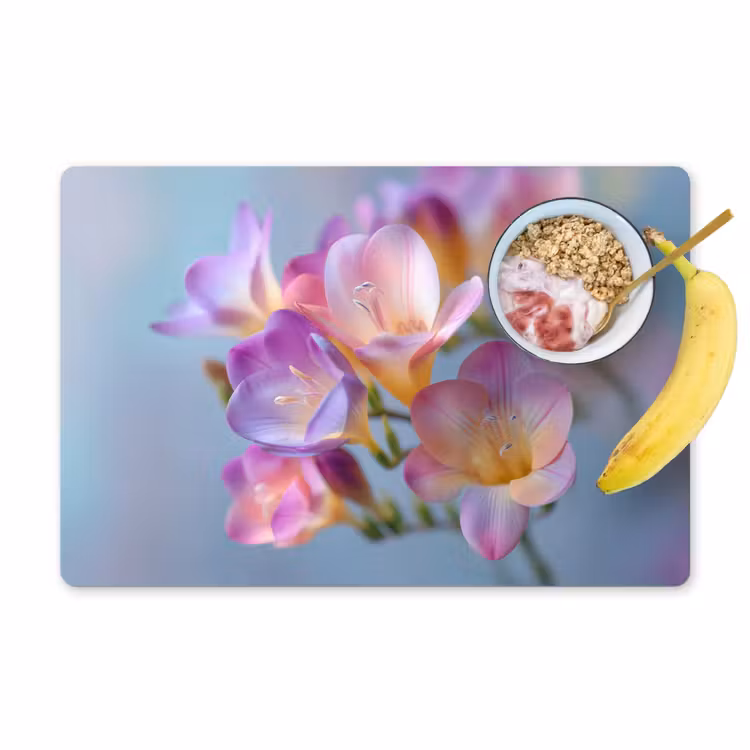 Tischset - Blumen - Lila - Überlaufen - Staubgefäße — 1