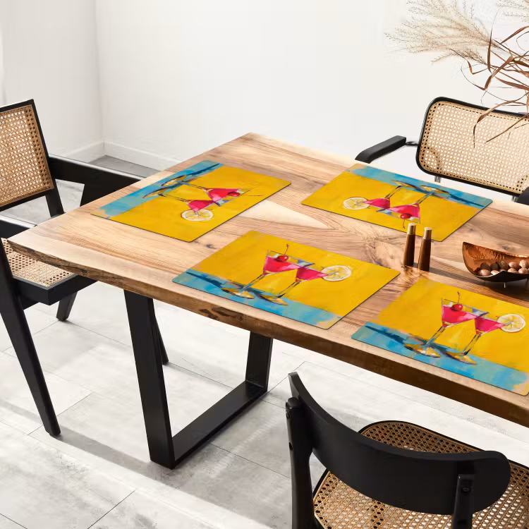 Tischset - Gläser - Cocktail - Zitrone - Kirsche — 4