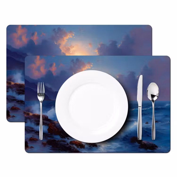 Tischset - Wellen - Meer - Bunt - Felsen — 2