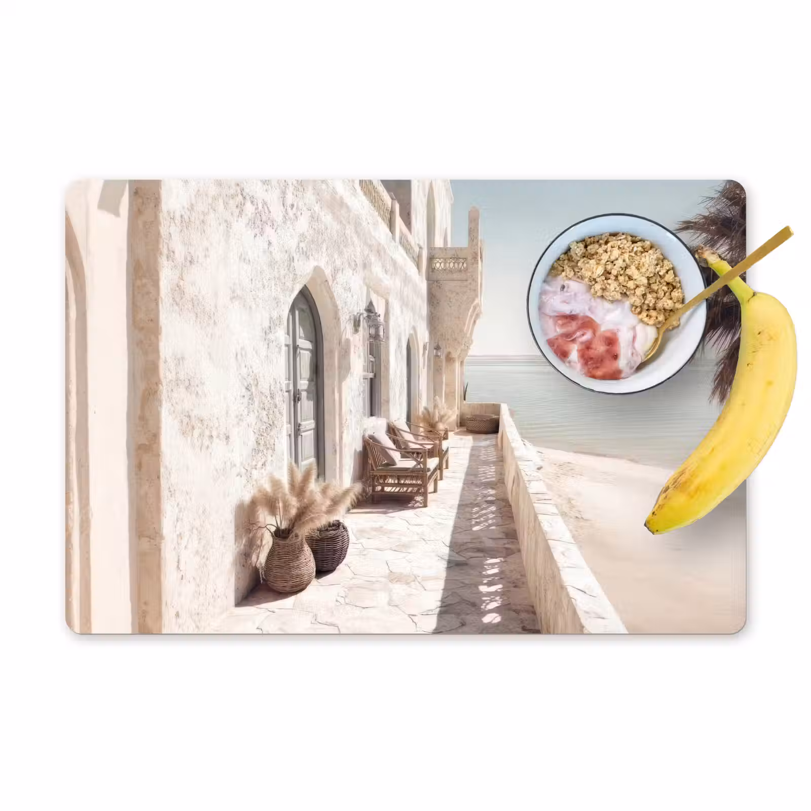 Tischset - Terrasse - Stühle - Strand - Beige — 1