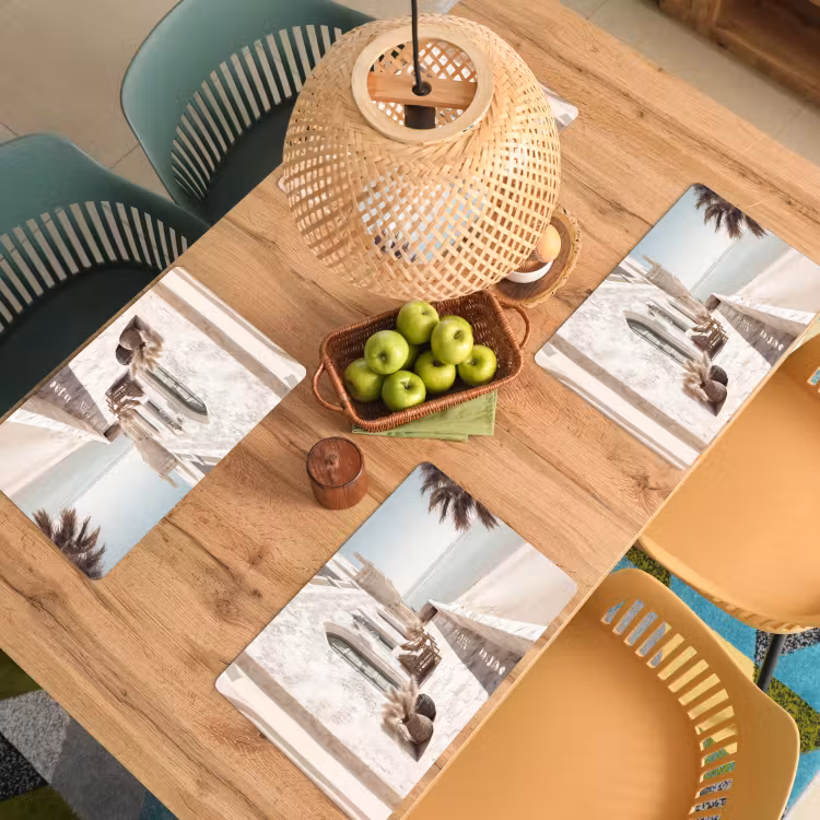 Tischset - Terrasse - Stühle - Strand - Beige — 3