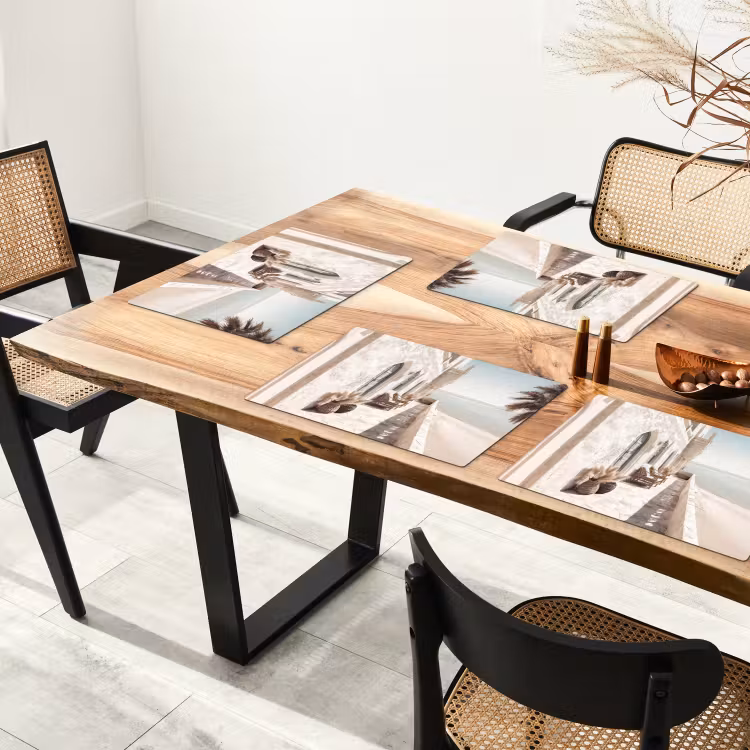 Tischset - Terrasse - Stühle - Strand - Beige — 4