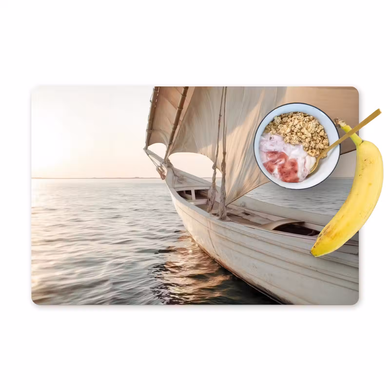 Tischset - Segelboot - Meer - Beige - Sonne — 1