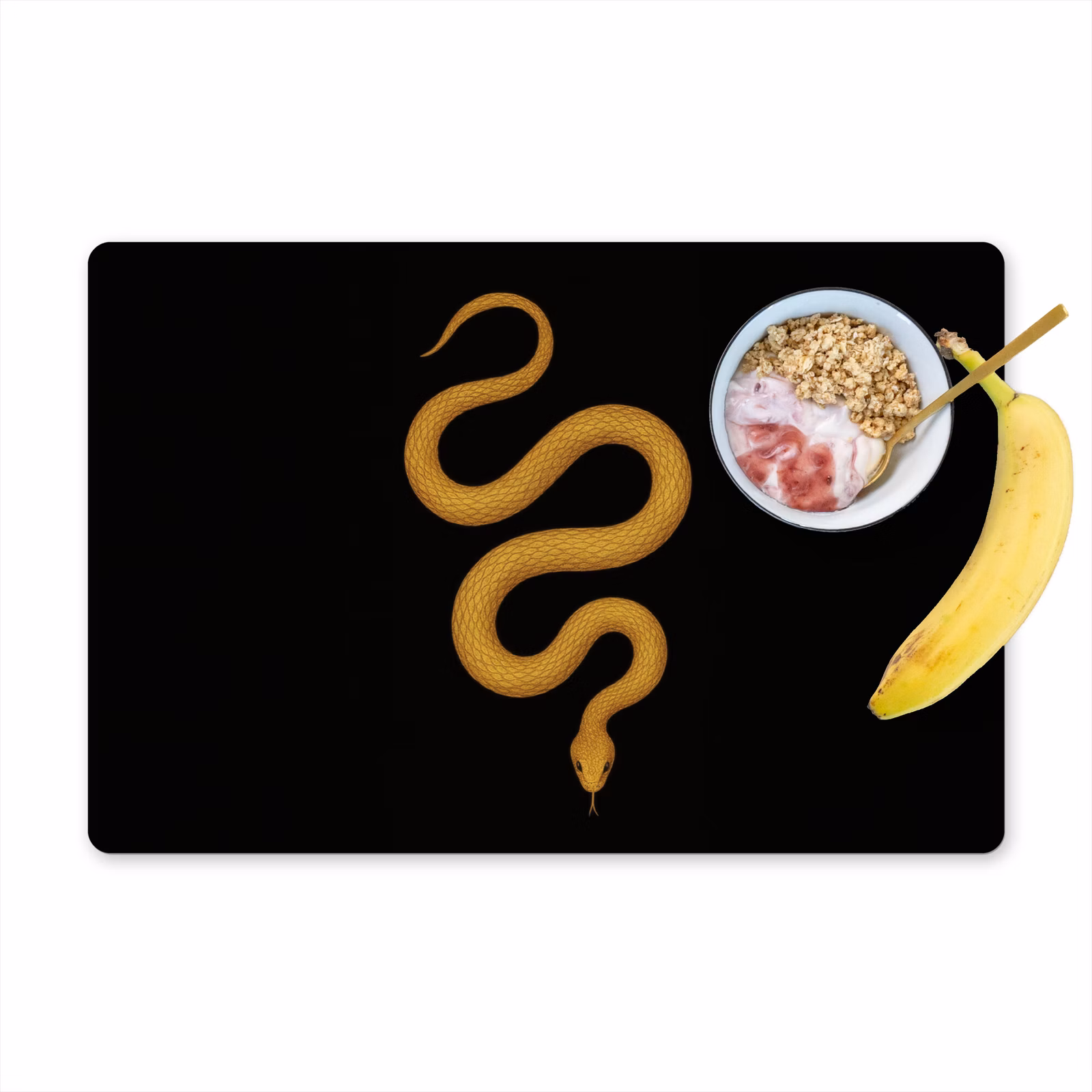 Tischset - Schlange - Minimalistisch - Gold — 1