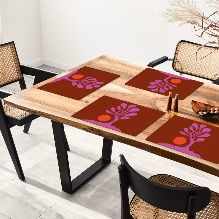 Tischset - Baum - Lila - Kreis - Fließend — 4