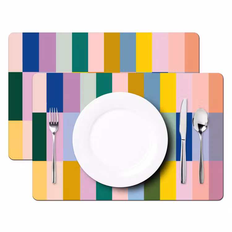 Tischset - Streifen - Blau - Muster - Abstrakt — 2