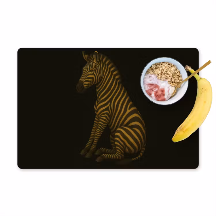 Tischset - Zebra - Streifen - Gold — 1