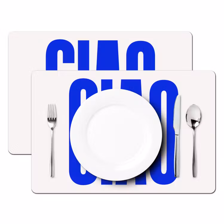 Tischset - Ciao - Großbuchstaben - Blau - Minimalistisch — 2