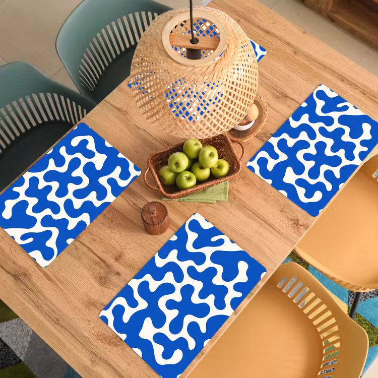 Tischset - Formen - Abstrakt - Blau - Wellen — 3