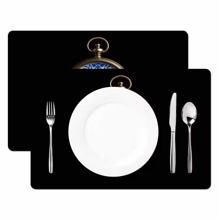 Tischset - Kompass - Delfter Blau - Schwarz — 2