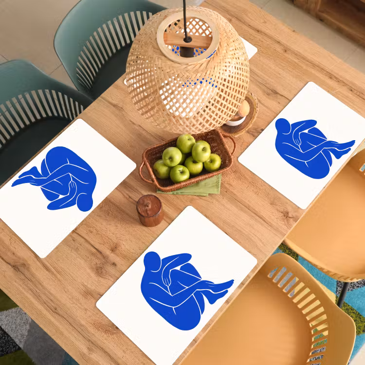 Tischset - Körper - Abstrakt - Blau — 3