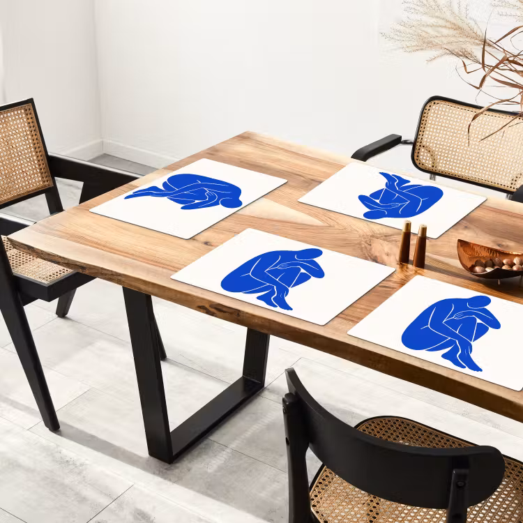 Tischset - Körper - Abstrakt - Blau — 4