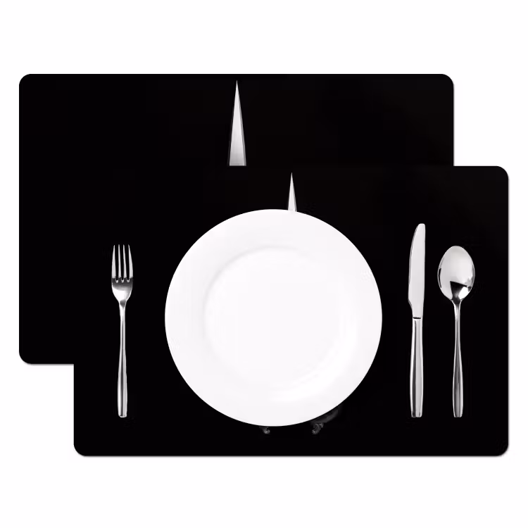 Tischset - Schere - Delfter Blau - Schwarz — 2