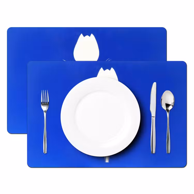 Tischset - Tulpe - Minimalistisch - Blätter - Weiß — 2