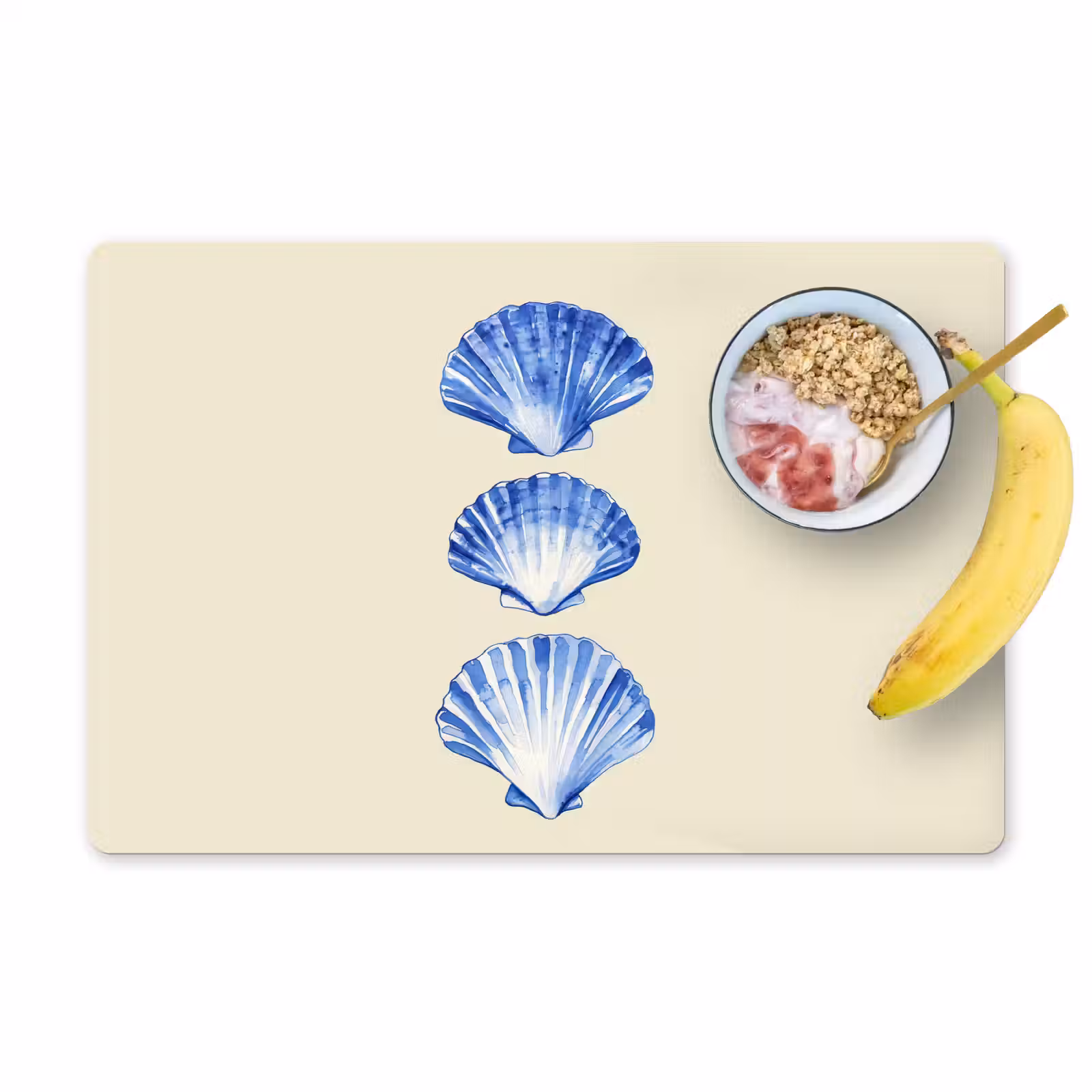 Tischset - Muscheln - Blau - Beige — 1