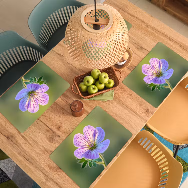 Tischset - Blume - Nahaufnahme - Lila — 3