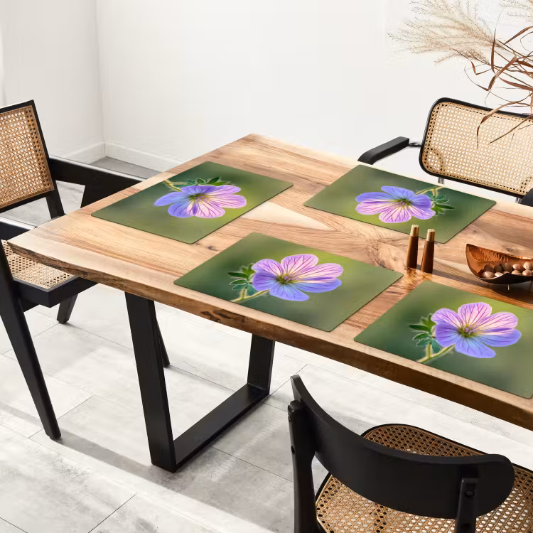 Tischset - Blume - Nahaufnahme - Lila — 4