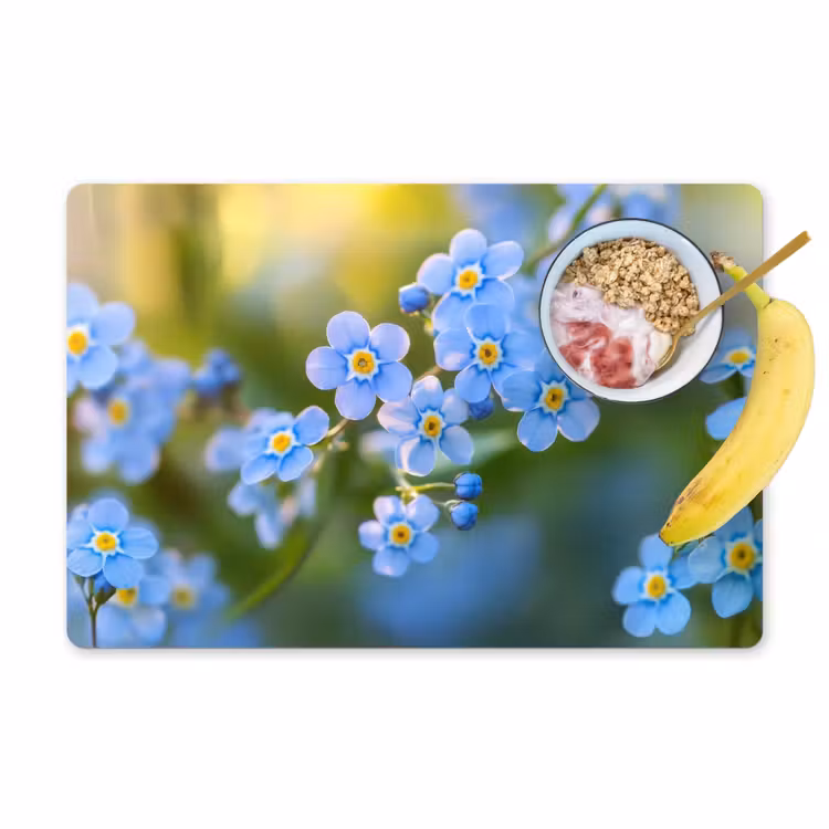 Tischset - Blumen - Blau - Vergissmeinnicht — 1