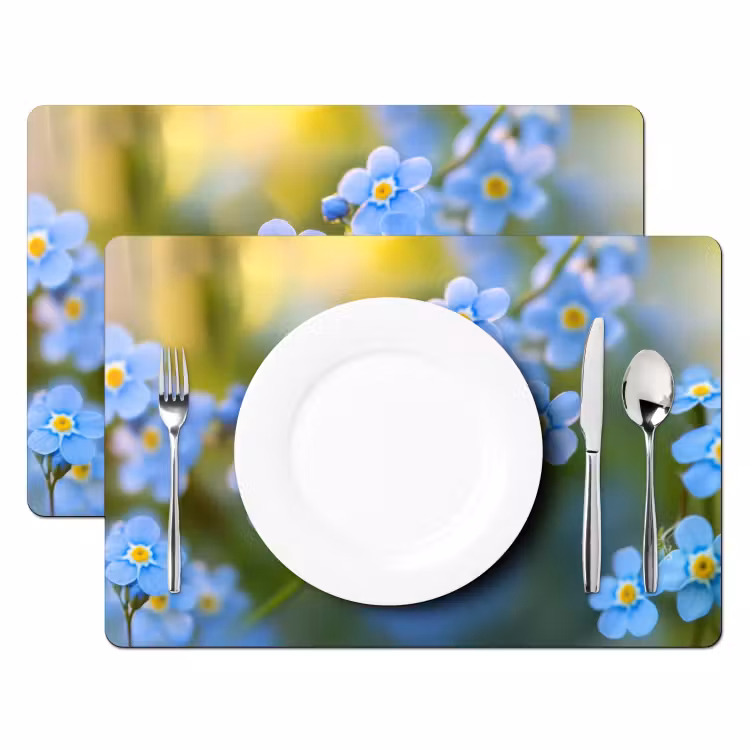 Tischset - Blumen - Blau - Vergissmeinnicht — 2