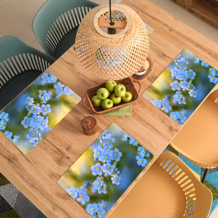 Tischset - Blumen - Blau - Vergissmeinnicht — 3