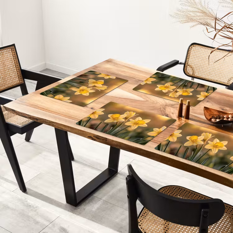 Tischset - Blumen - Gelb - Unscharf — 4