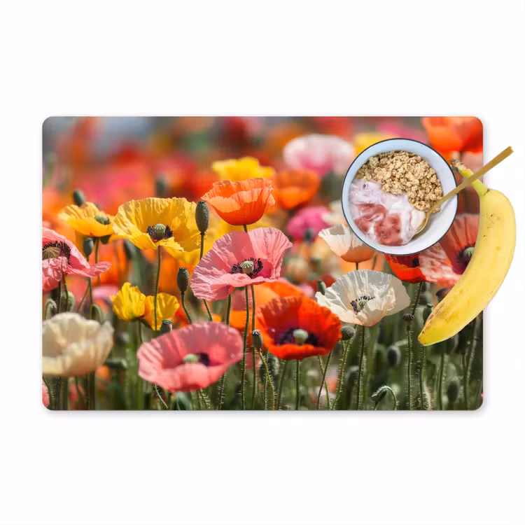 Tischset - Blumenfeld - Mohnblumen - Farbenfroh — 1
