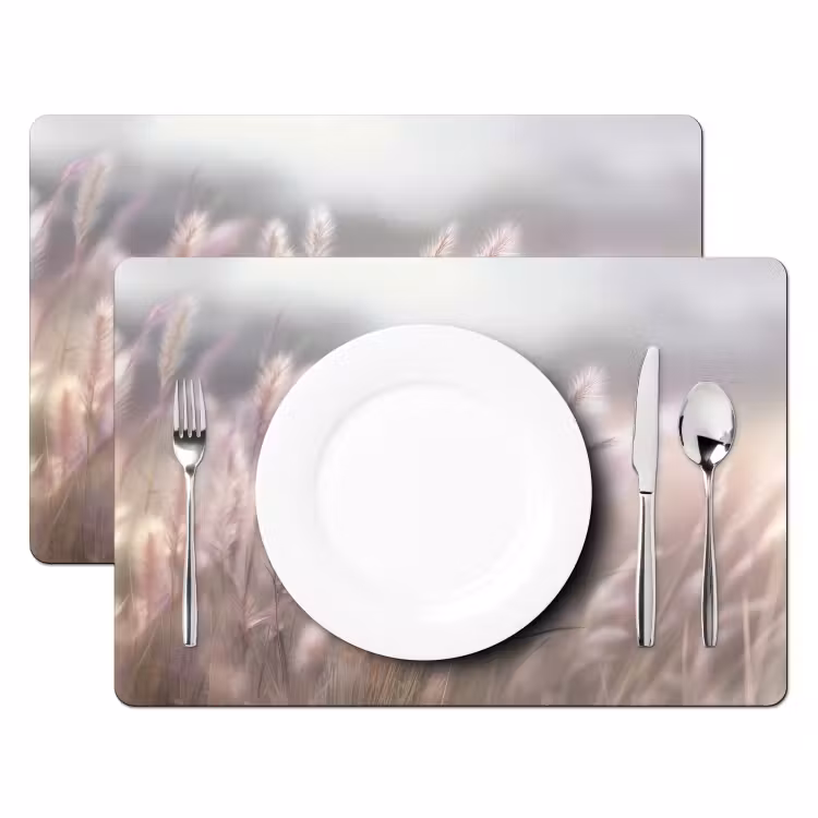 Tischset - Graspluimen - Wind - Beige - Mistig — 2