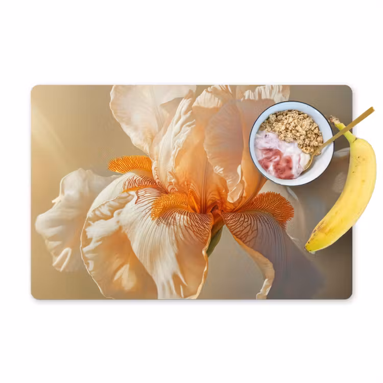 Tischset - Nahaufnahme - Orange - Iris — 1