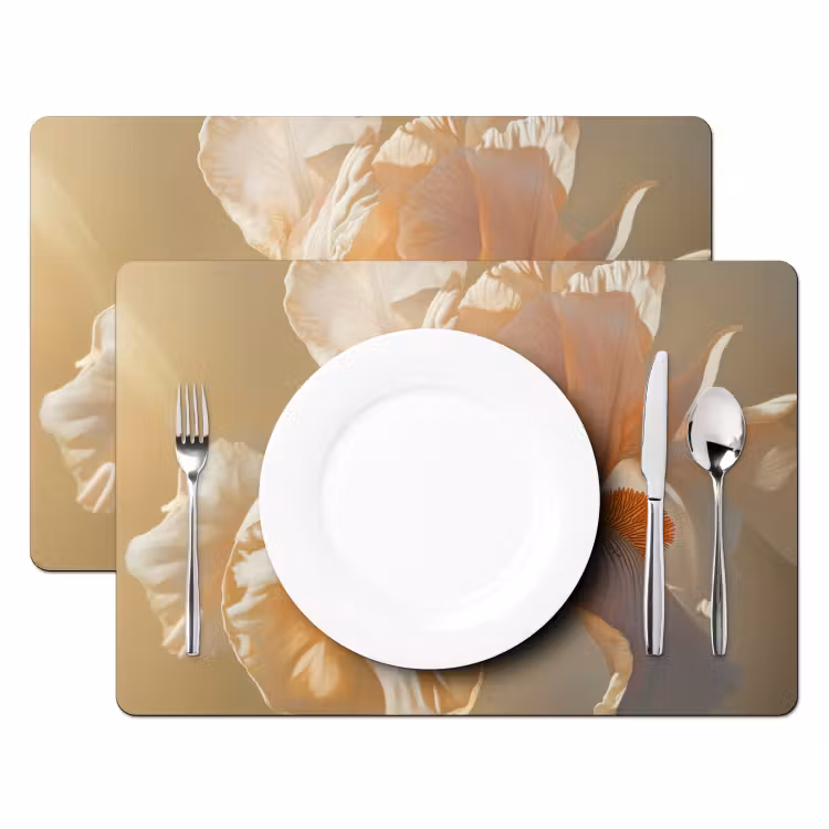 Tischset - Nahaufnahme - Orange - Iris — 2