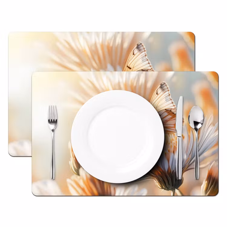 Tischset - Schmetterling - Blume - Orange — 2