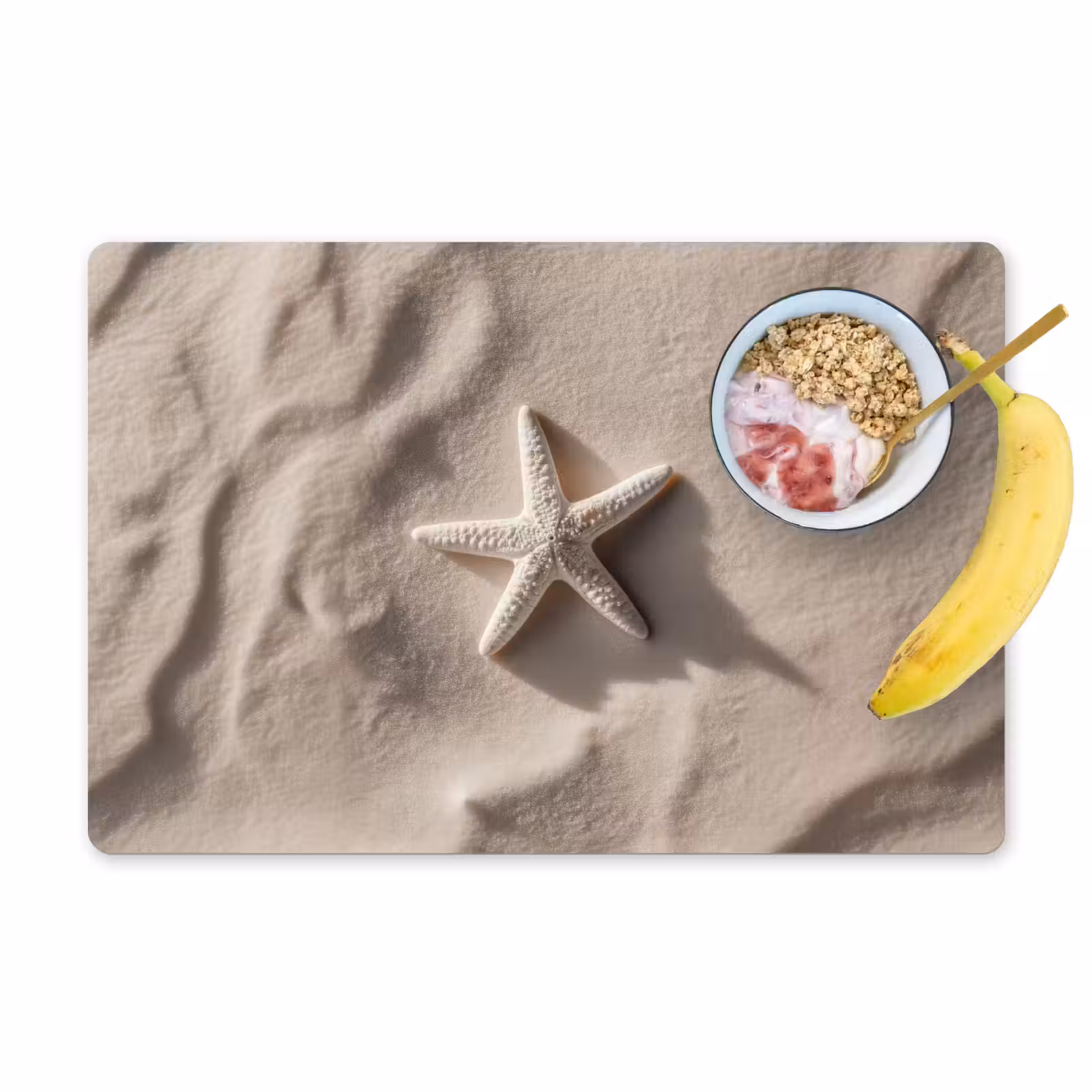 Tischset - Strand - Seestern - Sand - Beige — 1