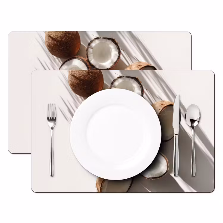 Tischset - Kokosnüsse - Braun - Farbton — 2