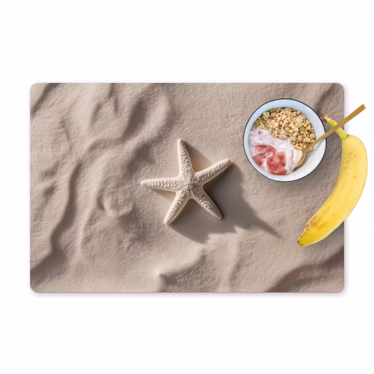 Tischset - Strand - Seestern - Sand - Beige — 1