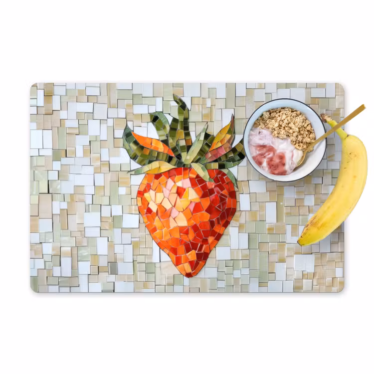 Tischset - Erdbeere - Rot - Mosaik - Obst — 1