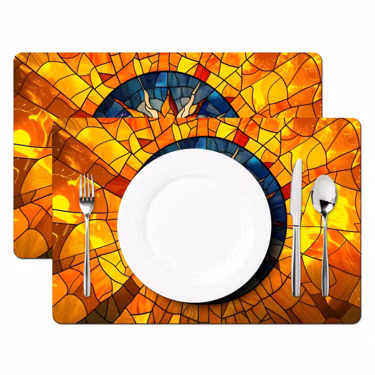 Tischset - Mosaik - Sonne - Gelb - Kreis — 2