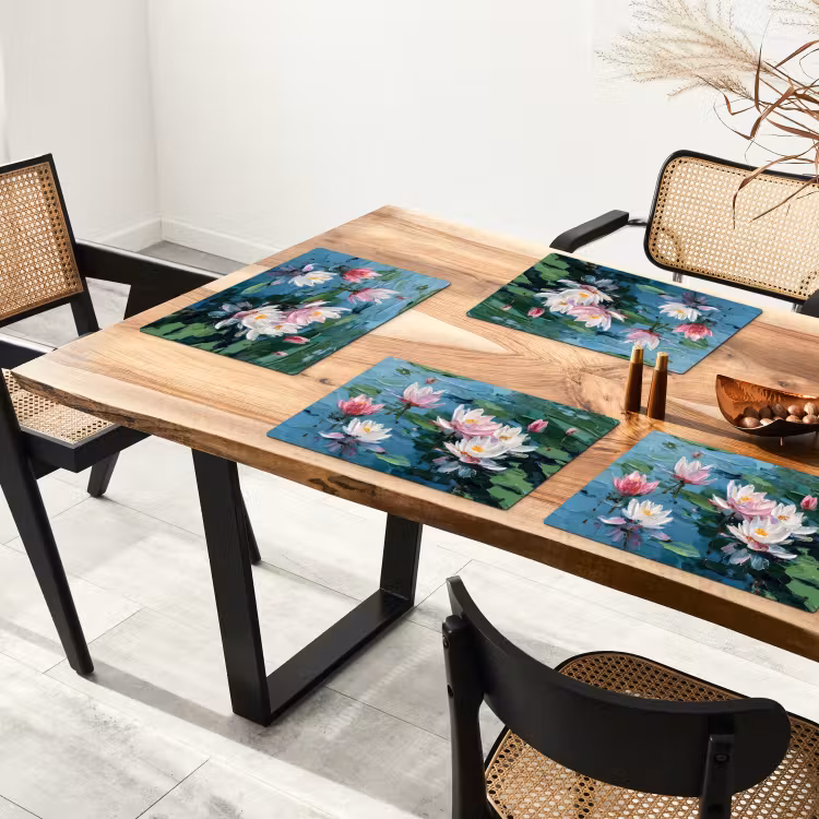 Tischset - Seerosen - Blumen - Rosa - Wasser — 4