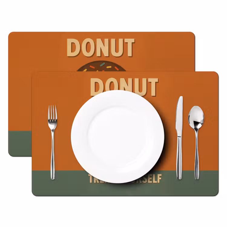 Tischset - Donut - Sprenkeln - Bunt - Zitat — 2