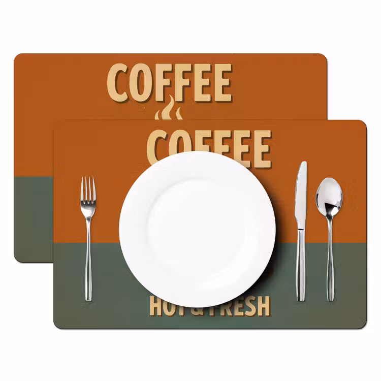 Tischset - Kaffee - Tasse - Vintage - Zitat — 2