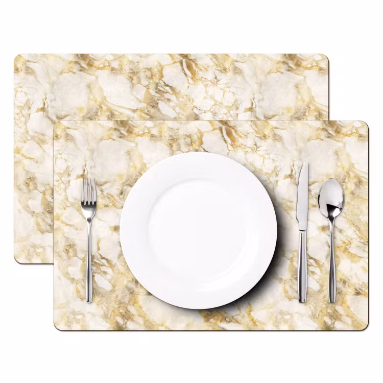 Tischset - Warm - Gold - Marmor - Muster — 2