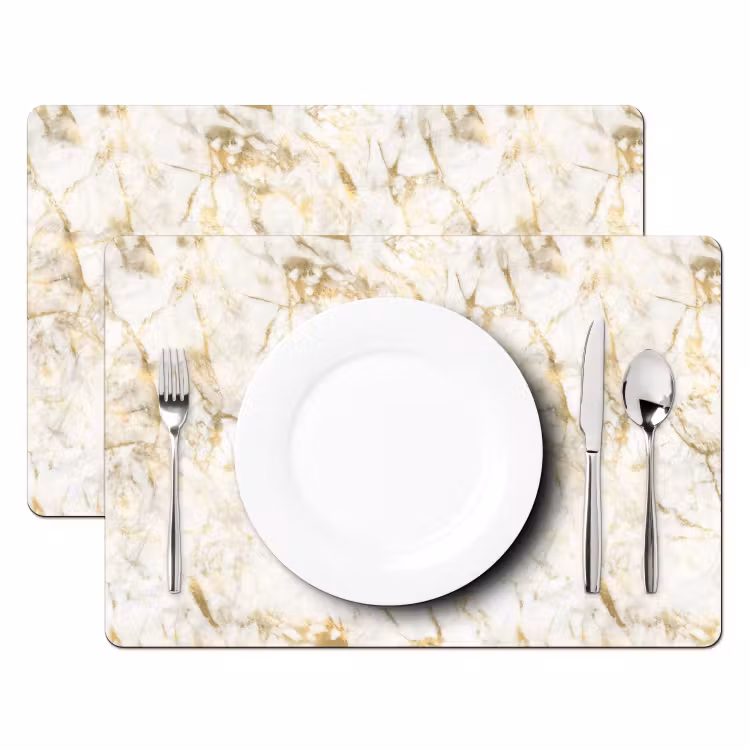 Tischset - Gold - Licht - Maserung - Marmor — 2