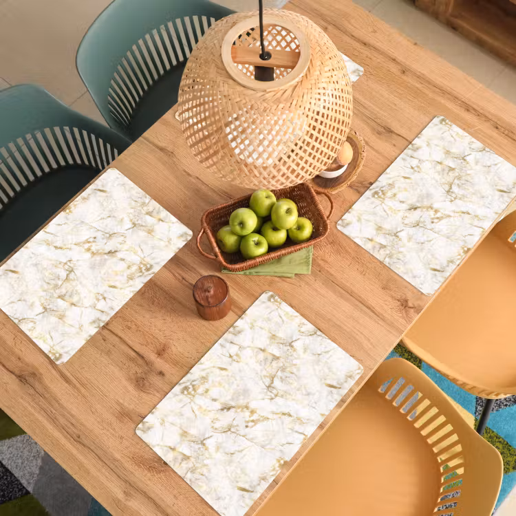 Tischset - Gold - Licht - Maserung - Marmor — 3