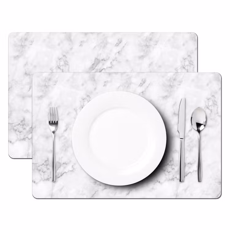Tischset - Klassisch - Marmor - Adern - Grau — 2